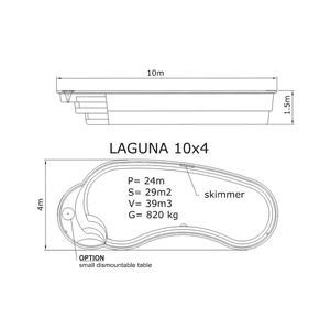 Композитный бассейн Sky Mirror Laguna - 10,0 x 4,0 x 1,5 м - Фото 2