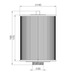 Фильтр для СПА-бассейна MYSPA AKU1821 (175 x 140 мм) - Фото 1