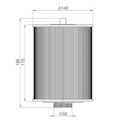 Фильтр для СПА-бассейна MYSPA AKU1821 (175 x 140 мм)