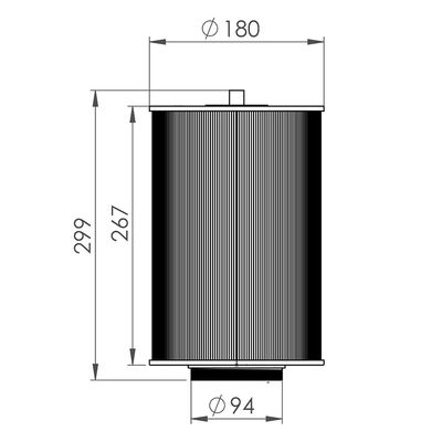 Фильтр для СПА-бассейна Wellis AKU1815 (267 x 180 мм)